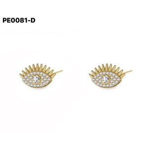 ต่างหูแฟชั่นประดับเซอร์โคเนียสตั๊ด PE0081 สำหรับผู้หญิงเครื่องประดับคุณภาพสูง - Product Image 2
