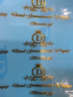 Etiquetas Adhesivas Personalizadas de Transferencia UV en Metal 3D, Etiqueta en Relieve, Impermeable, Transferencia de Lámina Dorada de Lujo