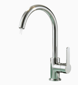 High Arc Gooseneck Kitchen Faucet 360 Degree Swivel Spout <b>Single</b> Lever Mixer <b>Tap</b> - Product Image 2