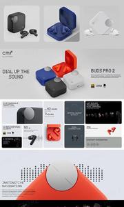 <strong>CMF</strong> Nothing Buds Pro 2 50dB Hybrid Active Noise Cancellation 6 HD MICS IP55 BT 5.3 Nothing Buds Pro 2 <strong>TWS</strong> Earbuds - Product Image 2