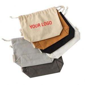 Custom Logo Durable Organic Christmas Drawstring Gift Bag Cosmetic Cotton Dust Pouch <b>Makeup</b> Bag - Product Image 2