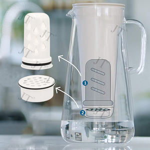 Filtro de jarra de agua de bebida de vidrio de 10 tazas con membrana de ultrafiltración y filtro de carbón activado, reduce el cloro - Product Image 3