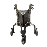 Déambulateur à trois roues pour l'extérieur, avec fonction chariot de courses, pratique