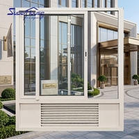 Fenêtre à persiennes fixes en aluminium, résistante aux impacts et aux ouragans, personnalisable, haute définition, intelligente, pour extérieur