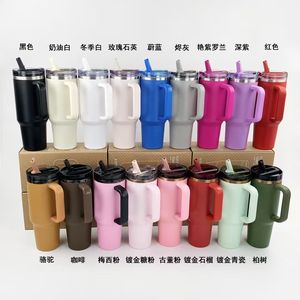 Pour <span class=keywords><strong>Stanley</strong></span> deuxième génération 40oz tasse thermos en acier inoxydable avec poignée paille cadeau d'affaires vide froid Performance tasse à glace - Product Image 1