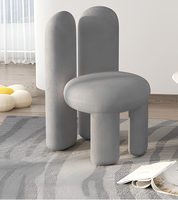 Chaise de chambre à coucher au design moderne et épuré, style crème, chaise de salon