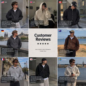 Fournisseur de streetwear : Sweat à capuche zippé <span class=keywords><strong>vintage</strong></span> court pour homme, coupe ample, vierge, épais, avec logo personnalisé - Product Image 2