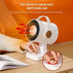 Taşınabilir ısıtıcı fanı 2 In 1 Combo masaüstü elektrikli küçük soğutma ve ısıtma fanı taşınabilir kapalı kullanım için PTC seramik uzay ısıtıcı - Product Image 3