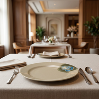 Assiette de service en mélamine écologique personnalisée, 10 pouces, pour restaurants, hôtels, traiteurs, vente en gros, OEM, ODM, directement de l'usine