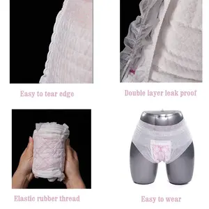 Bireysel ambalaj antibakteriyel bayan adet dönemi iç çamaşırı sızdırmaz sıhhi pantolon