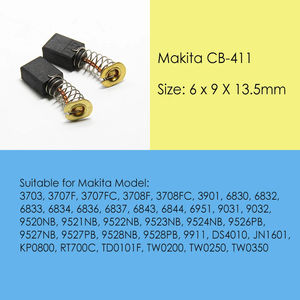 CB411 <span class=keywords><strong>balais</strong></span> de carbone d'origine <span class=keywords><strong>charbon</strong></span> <span class=keywords><strong>moteur</strong></span> électrique pièces de rechange 6x9x13.5mm pour moteurs électriques 3708 3901 6830 balai de carbone - Product Image 2
