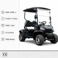 Voiturette de golf tout-terrain à moteur essence 4 temps 300 cm³ refroidi par eau avec pneus tout-terrain et propulsion arrière pour parcours de golf et complexe hôtelier