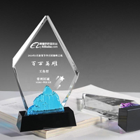 Хрустальная награда Honor of Crystal: креативная стеклянная медаль с гравировкой логотипа, прозрачный хрустальный трофей для бизнеса