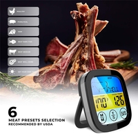 Thermomètre à viande numérique intelligent à écran coloré avec rétro-éclairage pour la cuisine et l'extérieur barbecue thermomètre à viande 1902