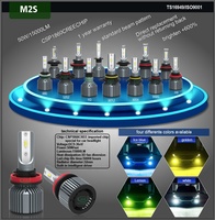 Golongtech — ampoules led pour voiture, phares Super brillants, Led M2S, H7, 50W, 20000lm