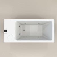 Große Acryl-Holz-Kunststoff-Eisbadewanne für Sportler mit WLAN-App-Steuerung und Kühler – Kaltwasser-Tauchbecken