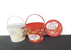 Vendita all'Ingrosso di Secchi in PP per Alimenti da 0,5L-1L con Manici e Coperchi, Ecologici e Ermetici, Colori/Logo Personalizzabili per Latte - Product Image 2