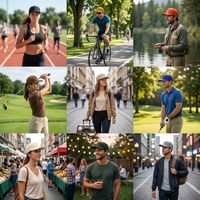 Casquette de baseball à visière plate à séchage rapide avec logo personnalisé, imperméable, perforée au laser, respirante, 6 panneaux, pour le golf et le sport