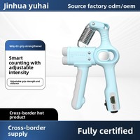 Fortalecedor de Agarre Digital Ajustable de Doble Ajuste 5-60KG con Contador para Ejercicios de Antebrazo y Dedos, Terapia de Mano