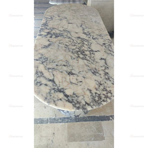 Juego de Comedor de Lujo Newstar, Muebles de Mármol Personalizados para Comedor, Mesa de Comedor Beige Calacatta Viola - Product Image 3