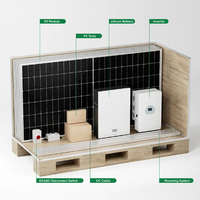 Kit complet de système d'énergie solaire hybride pour la maison 5kw 6kw 8kw 10kw 20kw 25kw 30kw Ensemble de système d'énergie solaire domestique avec stockage par batterie