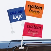 Sportfan Lebendige Farben Polyester Digital Bedruckte Autoflagge Starke Fensterklemme Fußball Baseball Spiele Fußballmannschaft Individuell Anpassbar