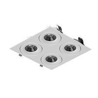 Spot encastré COB moderne en aluminium IP44 rotatif à 360 degrés, orientable, 8W 12W, 3CCT réglable, plafonnier LED pour hôtel