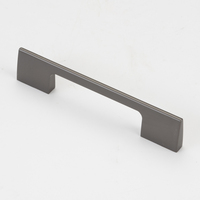 Poignées de meuble modernes minimalistes en alliage de zinc massif, poignées de tiroir rectangulaires, noir mat