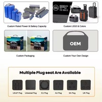 Station d'alimentation portable 5000W alimentée par l'énergie solaire, batterie LiFePO4 avec protection BMS personnalisée