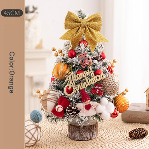 60cm Decor <b>Christmas</b> <b>Tree</b> 24inch <b>Table</b> <b>Christmas</b> <b>Tree</b> Set with Bow Tie Ball Pine Cone Glitter Ball Artificial Mini Xmas <b>Tree</b> - Product Image 2