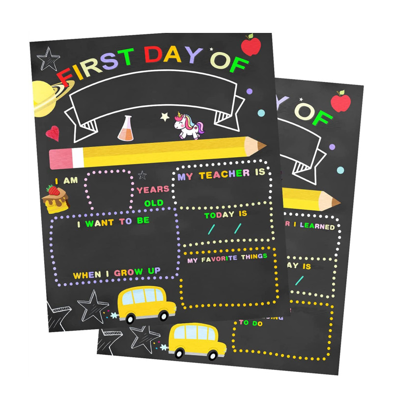 Индивидуальная доска для фотографирования первого и последнего дня школы с цветной печатью