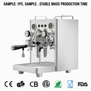 Stainless Steel Espresso <strong>Machine</strong> Dual Pressure Gauge Professional Coffee Maker for Home <strong>Cafe</strong> Use CE GS CB ETL LFGB FDA Certified - Product Image 4