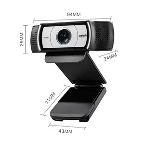 Logi טק c930c מצלמת וידאו HD חכם 1080p עם כיסוי עבור עדשת מחשב Zeiss מצלמת וידאו usb 4 זום דיגיטלי זמן