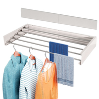 Séchoir à linge épaissi rétractable et pliable mural, séchoir à serviettes, porte-vêtements pliable pour usage domestique intérieur