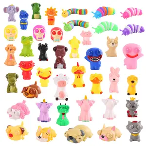 Creative PVC Product Squeezing Small Animals Decompression Toys Squeezing Eyes Anti Stress For Kids Adults