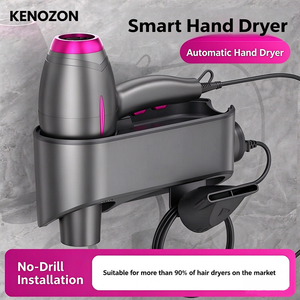 เครื่องเป่ามืออัจฉริยะแบบติดผนัง เปลี่ยนไดร์เป่าผมของคุณให้เป็นเครื่องเป่ามือได้ในไม่กี่วินาที แท่นวางอินฟราเรดแบบไม่ต้องเจาะสำหรับห้องน้ำ - Product Image 4
