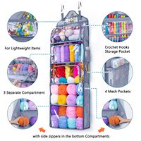 Nouvel organisateur de stockage de fil suspendu à 5 compartiments Organisateur de crochet sur la porte avec fermeture à glissière avant et latérale