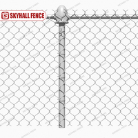 Heavy Duty 4 FT 5FT 8FT Valla de eslabones de cadena comercial Valla de diamante para cancha deportiva