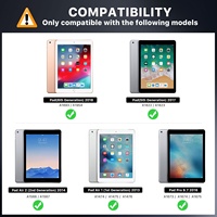 MoKo sarung pelindung pintar lipat tiga Logo berongga, Sarung untuk iPad 9.7 inci generasi ke-5 2018 2017 iPad Pro 9.7 Air 2 Air