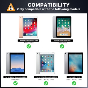 MoKo Slim Hollow Logo Tri fold Smart Cover Case pour <span class=keywords><strong>iPad</strong></span> 9.7 pouces 5e 6e <span class=keywords><strong>génération</strong></span> 2018 2017 <span class=keywords><strong>iPad</strong></span> <span class=keywords><strong>Pro</strong></span> 9.7 Air <span class=keywords><strong>2</strong></span> Air - Product Image 2