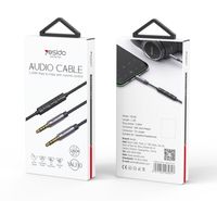 YAU30 Control de volumen Divisor de auriculares Cable de audio 3,5mm Hembra a un auricular/micrófono macho dual Y Cable de audio divisor