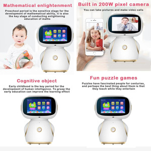 Robot d'éducation précoce intelligent à IA avec fonctions de conversation <span class=keywords><strong>en</strong></span> <span class=keywords><strong>anglais</strong></span> par IA, d'appels vidéo et de racontage d'histoires pour la maternelle - International - Product Image 2
