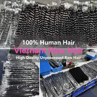 Extensions de cheveux naturels bouclés vierges vietnamiens en gros, base en dentelle fine, trame plate, faible chute, sans cheveux humains