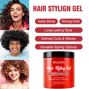 Gel coiffant pour cheveux, obtient des coiffures naturelles élégantes, définit les boucles, tenue extra forte, gel coiffant pour cheveux roux - Product Image 5