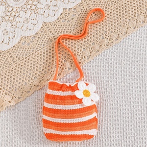 Robe à bretelles rayée pour filles, décorée de fleurs, à volants, pour l'été, tenue décontractée quotidienne - Product Image 5