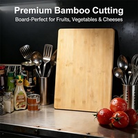 Planche à découper en bois poli durable et personnalisée pour légumes, fruits, fromage, couteaux de cuisine et accessoires, planche à découper en bambou
