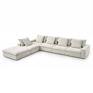 <span class=keywords><strong>Design</strong></span> <span class=keywords><strong>moderno</strong></span> a forma di L Lounge Suite divano rosso bianco divano Nordic soggiorno mobili divano Set per casa soggiorno Set - Product Image 3