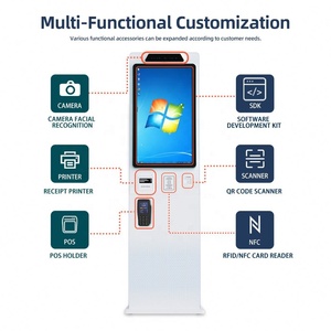 Máquina de Pago con Soporte para SDK de Windows, Android y Linux, Lector de Tarjetas, Escáner de Pasaportes, Kiosco de Autoservicio, Máquina Expendedora de Boletos de 32 Pulgadas - Product Image 2
