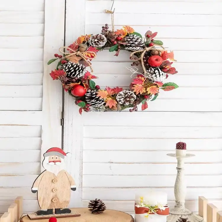 2023 Wish Hot Sale Hanging Artificial Flower Christmas Wreath