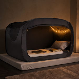 Tienda de campaña portátil con logotipo personalizado, opaca, <span class=keywords><strong>para</strong></span> privacidad interior, con mosquitera desplegable, tipo cápsula <span class=keywords><strong>para</strong></span> dormir, <span class=keywords><strong>para</strong></span> dormitorio universitario, cama individual - Product Image 4